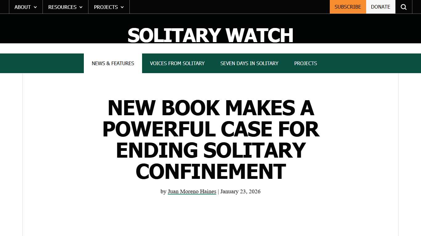 New Book Makes a Powerful Case for Ending Solitary Confinement - Solitary Watch